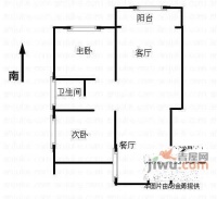 金凤滩家园2室2厅1卫90㎡户型图