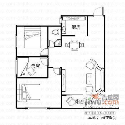 湘许嘉园3室2厅1卫102㎡户型图