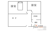 泰时三湘金地2室1厅1卫60㎡户型图