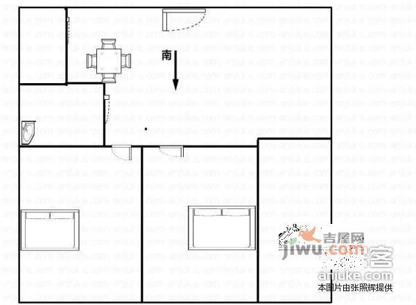 浦沅巧克力空间2室2厅1卫90㎡户型图