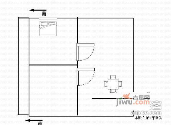 陈家湖小区2室2厅1卫85㎡户型图