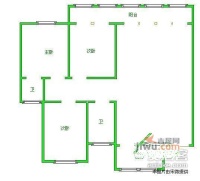 上庭院3室2厅2卫141㎡户型图