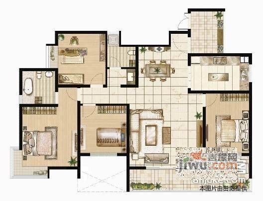 铂宫中山庭1室1厅1卫72㎡户型图