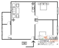 红花坡社区2室1厅1卫69㎡户型图