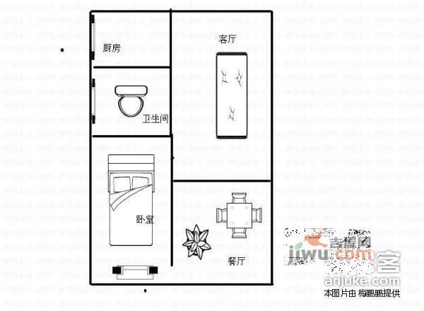 欧园1室1厅1卫64㎡户型图