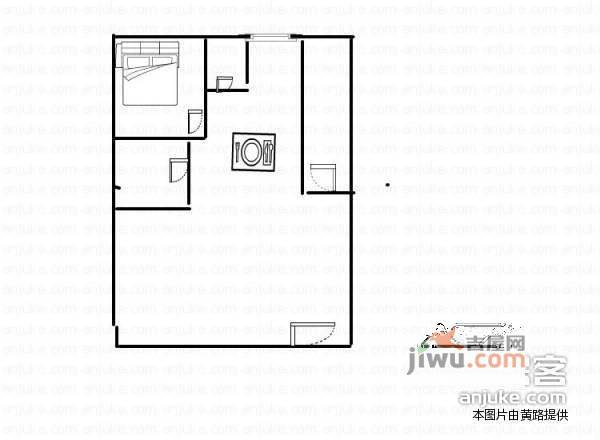 明城公寓2室2厅1卫84㎡户型图