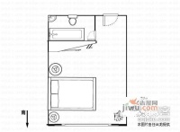 上东印象1室1厅1卫48㎡户型图