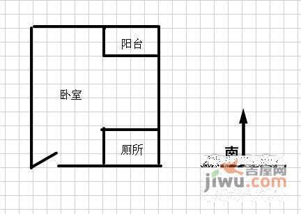 曙光大邸1室0厅1卫50㎡户型图