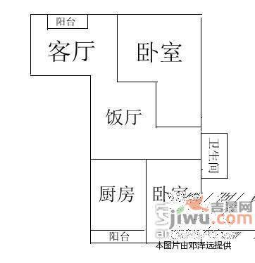 曙光大邸2室2厅1卫97㎡户型图