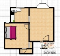 泰禹家园1室1厅1卫53㎡户型图