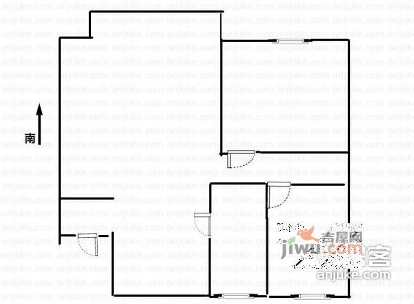 锦都嘉园2室2厅1卫97㎡户型图