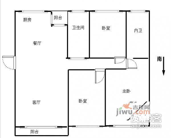 宝亿御景园3室2厅2卫139㎡户型图