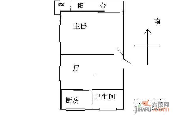 仁和里1室1厅1卫户型图