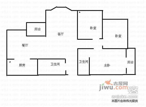 吴越人家南区3室2厅2卫167㎡户型图