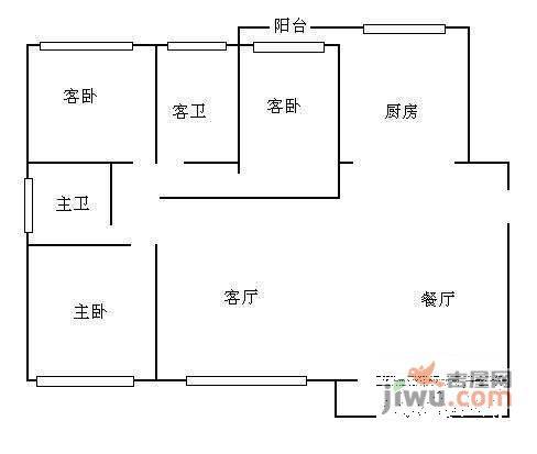 山水一生3室2厅2卫138㎡户型图