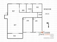 锦天城市花园3室2厅2卫109㎡户型图