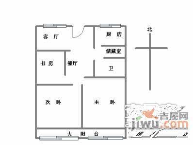 龙都大厦3室2厅1卫户型图