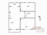 绿岛花园北区2室2厅1卫90㎡户型图