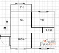 锦南新村2室2厅1卫87㎡户型图