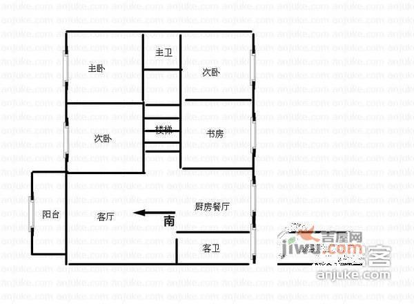 忆江南家园4室2厅2卫174㎡户型图