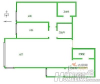 北景芳洲苑2室2厅1卫户型图