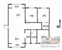 樱花公馆3室2厅1卫113㎡户型图