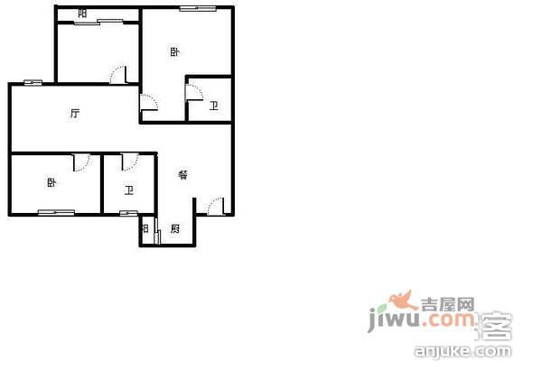 金箭公寓3室2厅2卫139㎡户型图