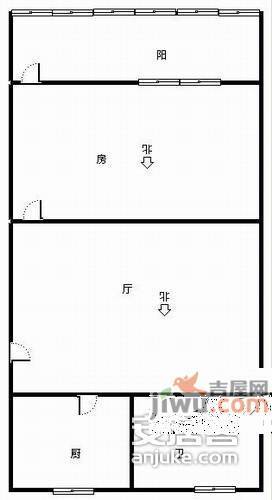 豆腐里1室1厅1卫户型图