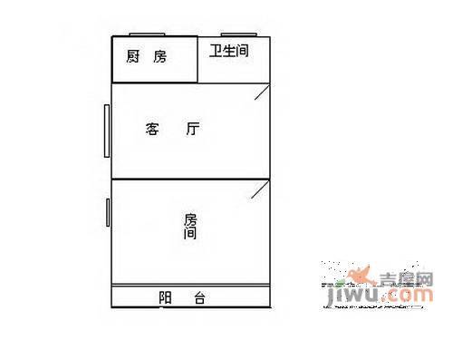 现代置业大厦1室1厅1卫190㎡户型图