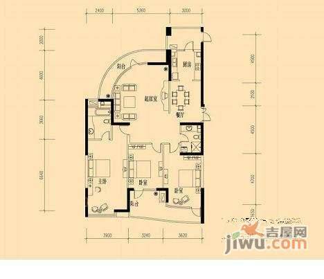 春江花月芳甸苑4室2厅2卫183㎡户型图