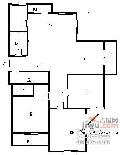 春江花月芳甸苑4室2厅2卫183㎡户型图