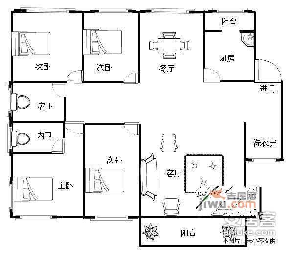 金基燕东园4室2厅2卫170㎡户型图