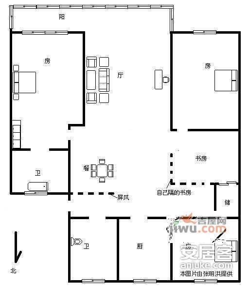 西溪名园6室3厅3卫310㎡户型图