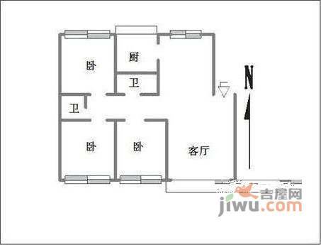 西铭苑3室2厅1卫户型图