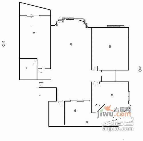 景湖苑3室2厅2卫户型图