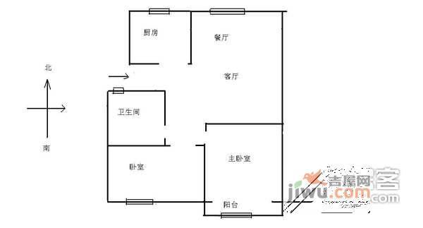 金成嘉南公寓2室2厅1卫80㎡户型图