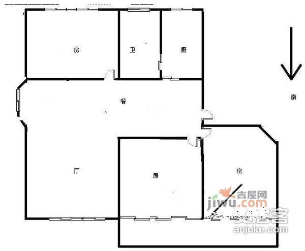 金成嘉南公寓3室2厅1卫101㎡户型图