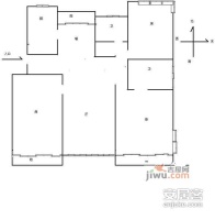 朝晖现代城3室2厅2卫123㎡户型图