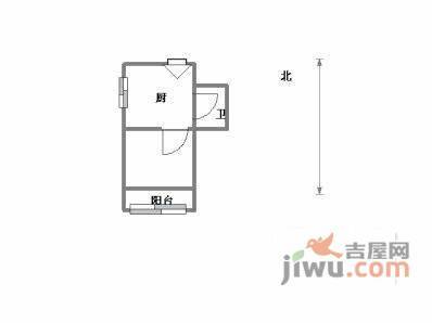 百井坊巷1室1厅1卫40㎡户型图