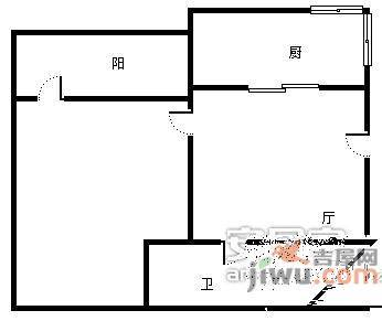 二凉亭小区1室1厅1卫户型图