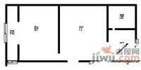 长庆里1室1厅1卫46㎡户型图