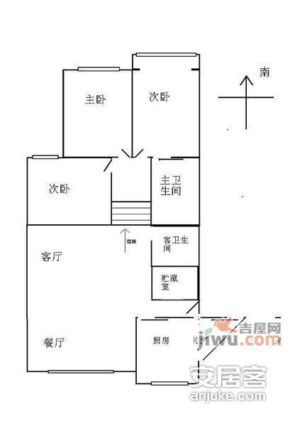 耀华湖滨阁3室2厅2卫户型图