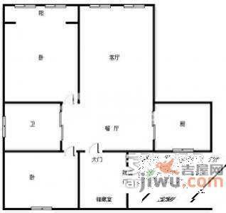 曙光公寓3室2厅2卫130㎡户型图