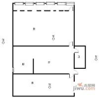 嘉兴东路小区2室1厅1卫64㎡户型图