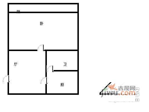 金桂大厦1室1厅1卫66㎡户型图