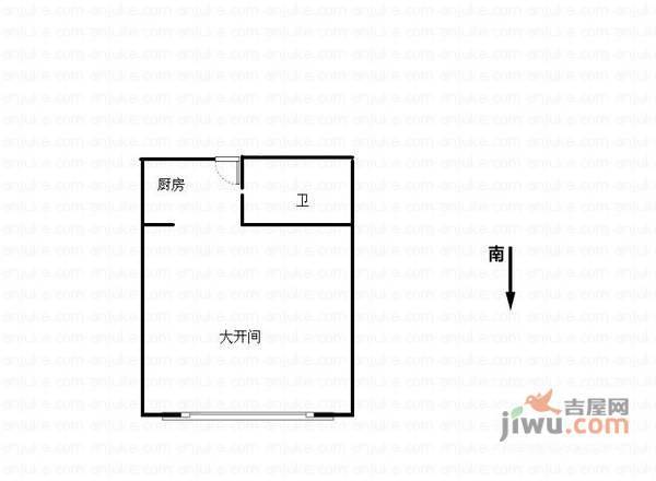 金桂大厦1室0厅1卫户型图