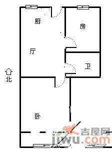 黄醋园2室1厅1卫65㎡户型图