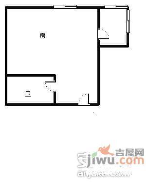 国都发展大厦1室1厅1卫36㎡户型图