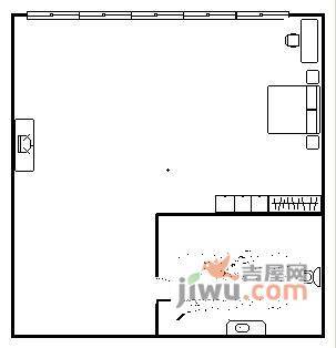 国都发展大厦1室1厅1卫36㎡户型图