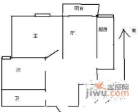 聚豐公寓2室1廳1衛戶型圖